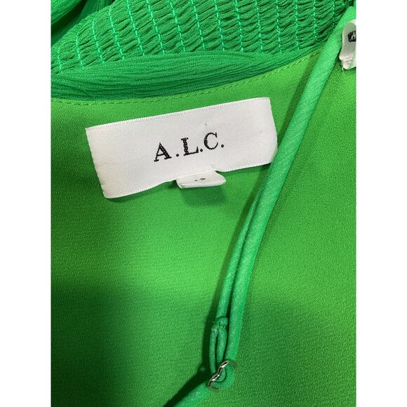 Alc Ltd 'Rumi' Green Silk Chiffon Dress Size 12 - Picture 5 of 5